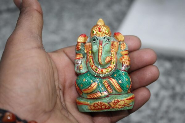 aventurine Ganesh statue - Image 5