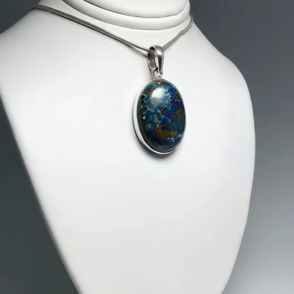 Shattuckite 925 Sterling Silver Pendant - Image 3